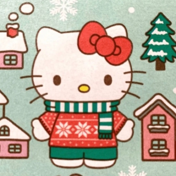 🎄🎀HELLO KITTY Christmas Green Holiday GIFT Wrapping Paper 100sq ft - Picture 5 of 5